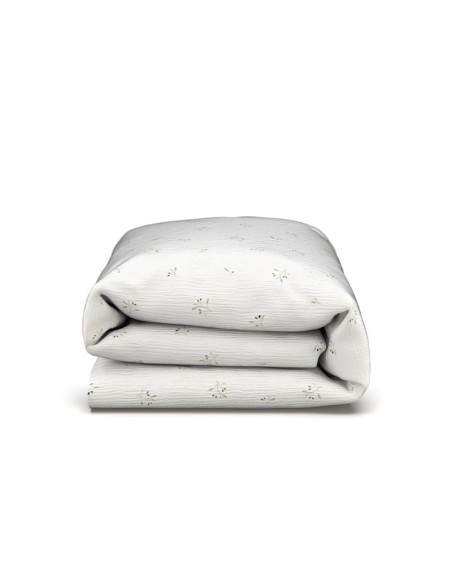 Olive Tree Muslin Duvet Cover
