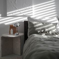 Olive Green Linen Pillowcase 2