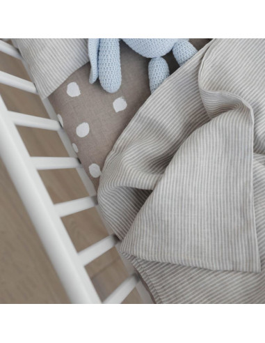Baby lanena prevleka za odejo Stripes