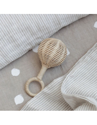 Baby lanena prevleka za vzglavnik Stripes