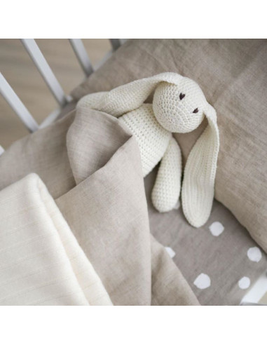 Baby lanena prevleka za odejo Natural linen