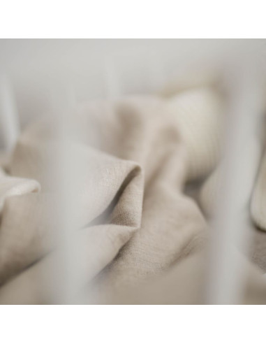 Baby lanena prevleka za odejo Natural linen