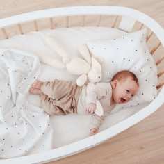 Pure White Linen Baby Fitted Sheet 2