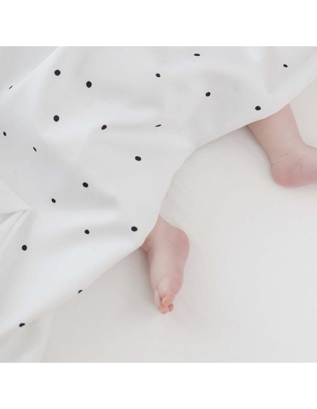 Pure White Linen Baby Fitted Sheet