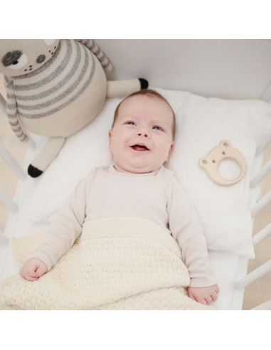 Baby lanena prevleka za vzglavnik Pure white