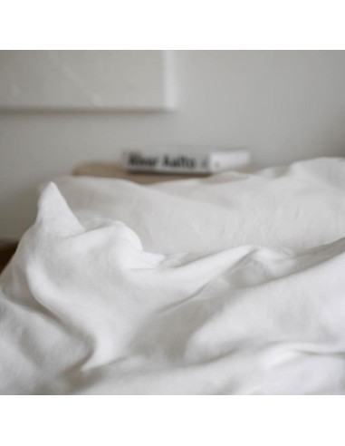 Pure White Linen Pillowcase