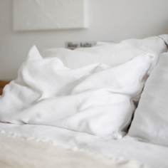 Pure White Linen Pillowcase 2