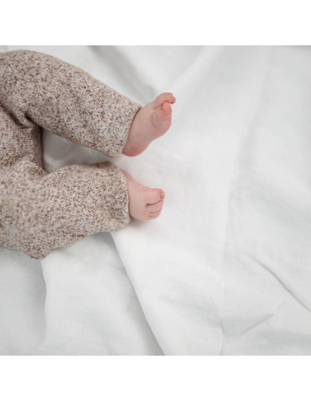 Pure White Linen Toddler Duvet Cover