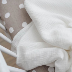 Baby muslin prevleka za odejo White 2