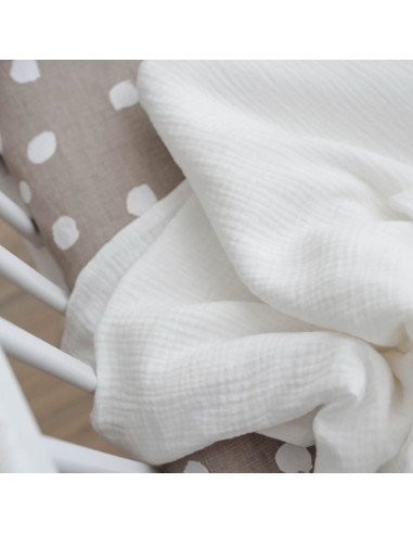Baby muslin prevleka za odejo White