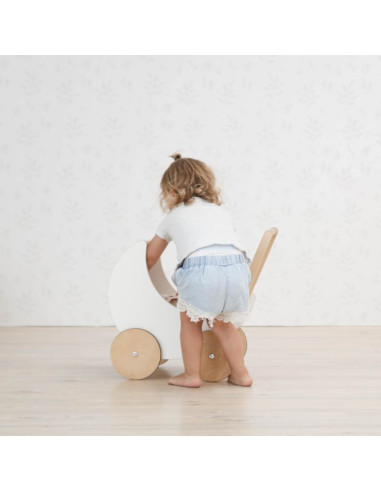 Wooden Doll Pram