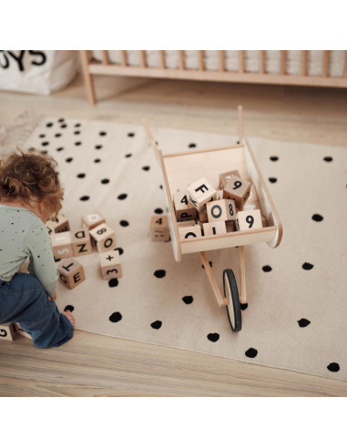 Wooden Toy Wheelbarrow for Kids