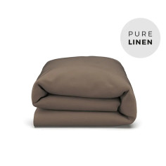 Mocha Linen Duvet Cover
