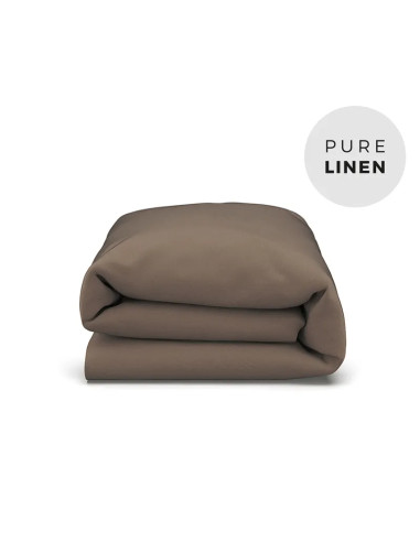 Mocha Linen Duvet Cover