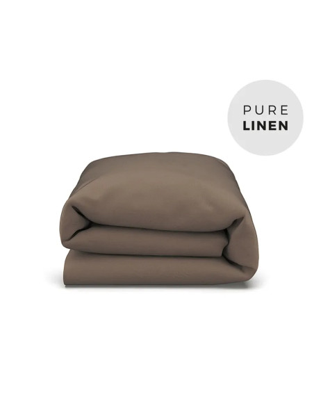 Mocha Linen Duvet Cover