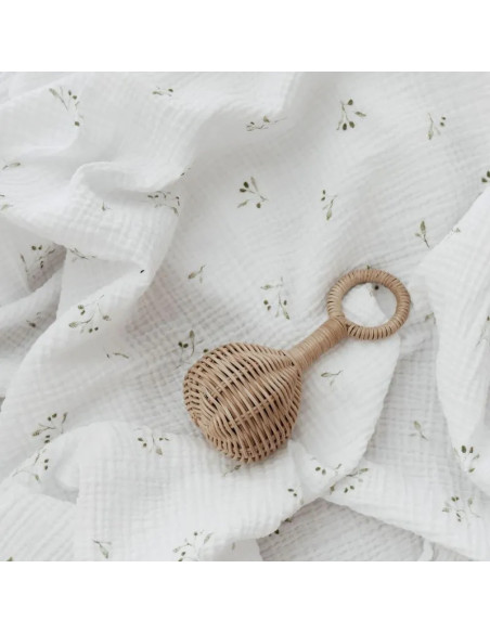 Olive Tree Muslin Baby Duvet Cover