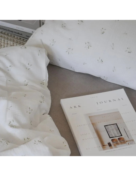 Olive Tree Muslin Pillowcase