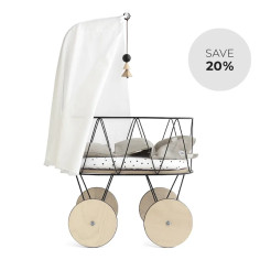 Dolly Cot Set with Bedding and Canopy