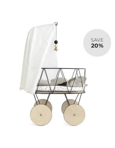 Dolly Cot Set with Bedding and Canopy