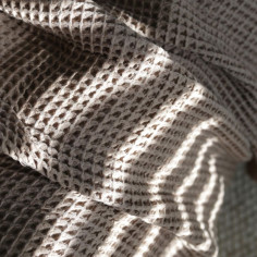 Mocha Cotton Waffle Bedspread 2