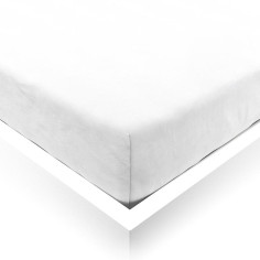 Pure White Linen Fitted Sheet