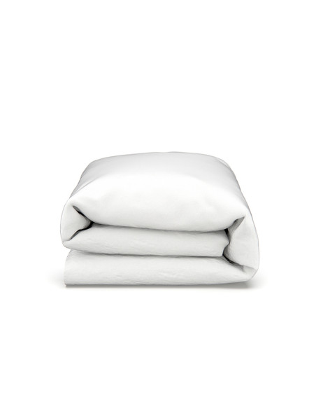 Pure White Linen Toddler Duvet Cover