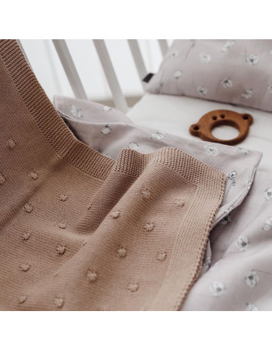Popcorn Baby Blanket in Mocha