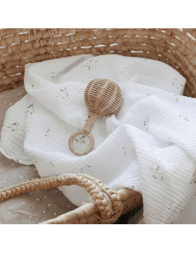 Muslin Olive Tree Baby Blanket