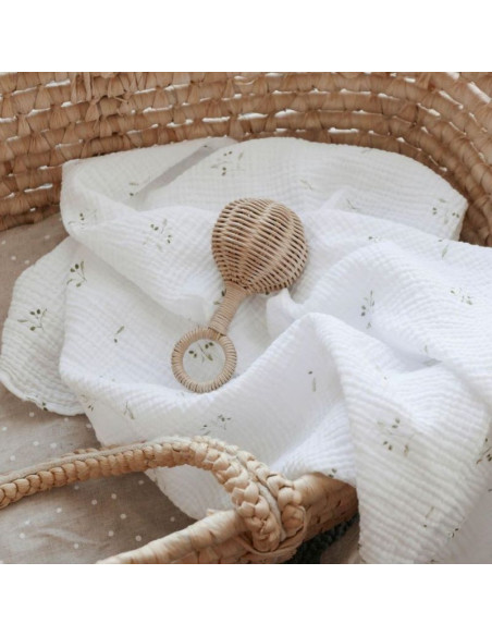 Muslin Olive Tree Baby Blanket