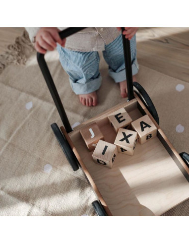 Wooden Baby Walker in Black
