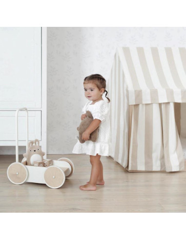Wooden Baby Walker in White