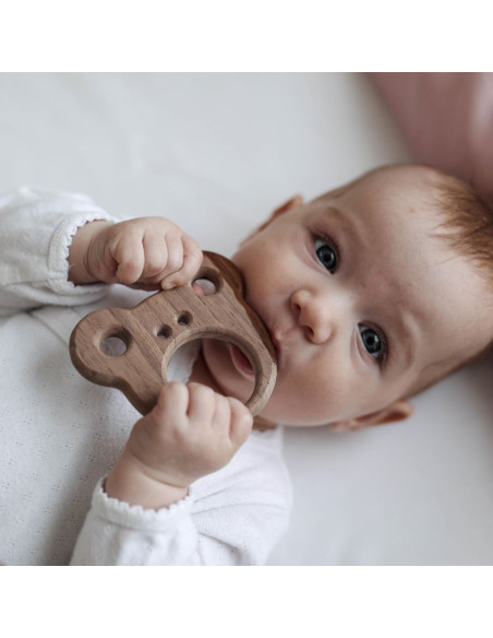 Wooden Baby Teether – Care Bear