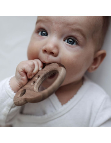 Wooden Baby Teether – Care Bear