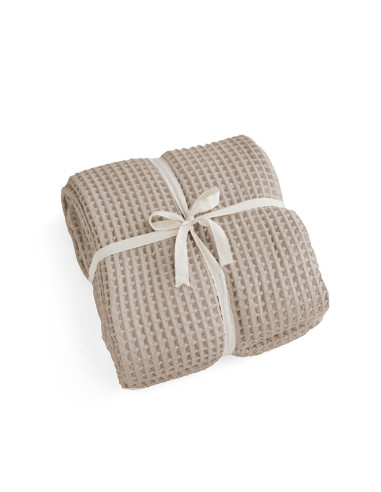 Mocha Cotton Waffle Bedspread