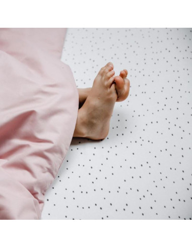 Black Confetti Fitted Sheet