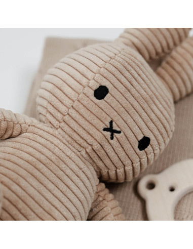 Beige Corduroy Miffy Popcorn Set in a Gift Box